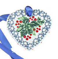 Polish Pottery Noelle Heart Ornament