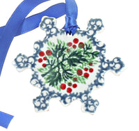 Polish Pottery Noelle Snowflake Ornament