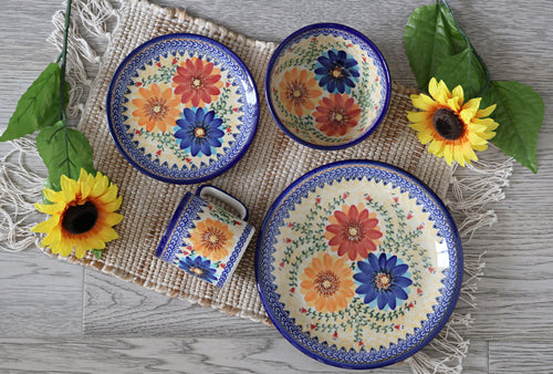 Autumn Burst 4 PC Place Setting - Service for 1 Polish Pottery