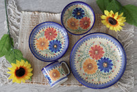 Autumn Burst Dinner Plate Polish Pottery