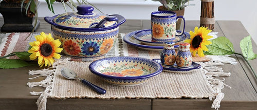 Autumn Burst Soup Plate Polish Pottery