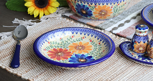 Autumn Burst Soup Plate Polish Pottery