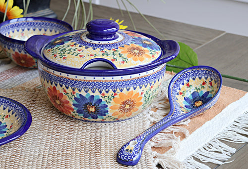 Autumn Burst Soup Tureen Polish Pottery