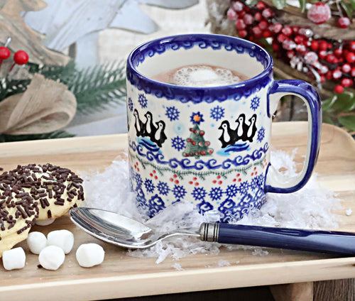 Arctic Holidays Coffee Mug Polish Pottery