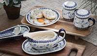 Tulip Gravy Boat & Ladle Polish Pottery