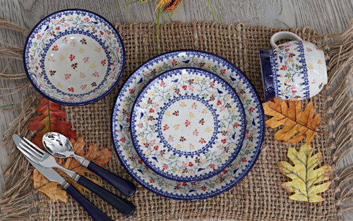 Autumn Grove 4 PC Place Setting - Service for 1 Polish Pottery