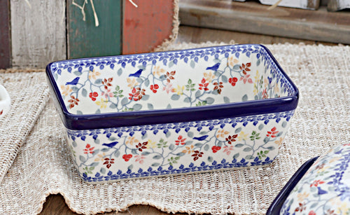 Autumn Grove Loaf Baker Polish Pottery