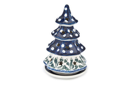 Alyce Medium Christmas Tree Luminary Polish Pottery