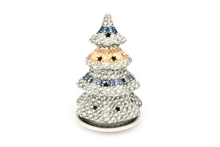 Athena Medium Christmas Tree Luminary Polish Pottery