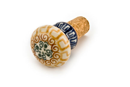 Athena Wine Cork Polish Pottery