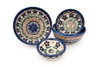 Aztec Flower Measuring Bowl Set Polish Pottery