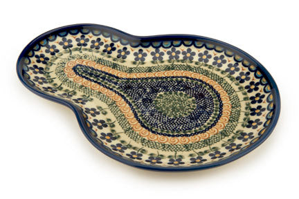 Aztec Flower Breakfast Plate Polish Pottery