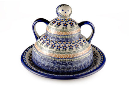 Aztec Flower Cheese Lady Polish Pottery