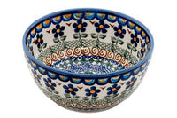 Aztec Flower Dessert Bowl Polish Pottery