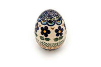 Aztec Flower Small Decorated Egg Polish Pottery