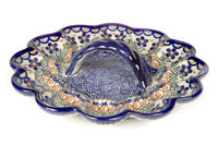 Aztec Flower Egg Plate Polish Pottery