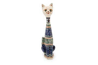 Aztec Flower Large Cat Polish Pottery