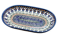 Aztec Flower Medium Oval Dish Polish Pottery