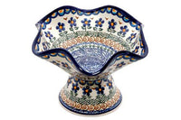 Aztec Flower Pedestal Candy Dish Polish Pottery