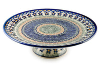 Aztec Flower Cake Plate Polish Pottery