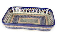 Aztec Flower Small Rectangular Baker Polish Pottery