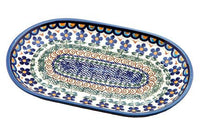 Aztec Flower Small Oval Dish Polish Pottery