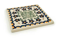Aztec Flower Tile Polish Pottery