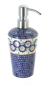 Polish Pottery Peach Blossom Soap Dispenser