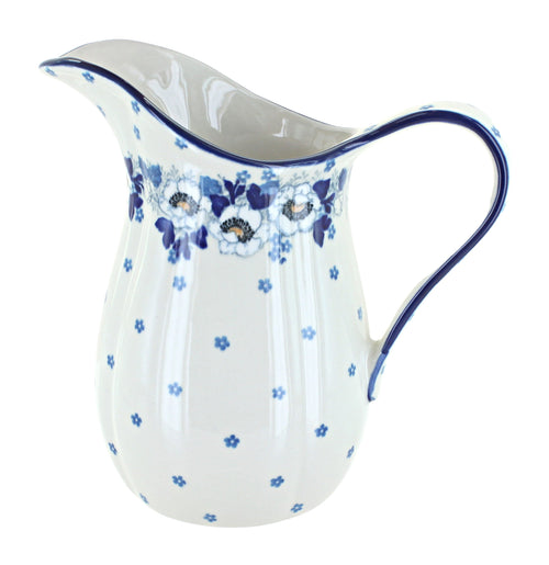Polish Pottery Georgia Blue Pitcher