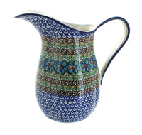Polish Pottery Mardi Gras Pitcher