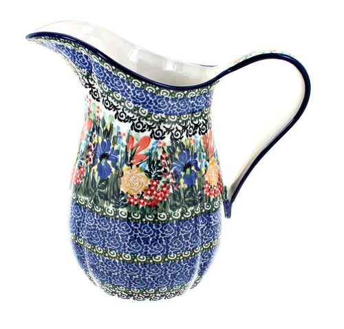 Polish Pottery Summer Blooms Pitcher