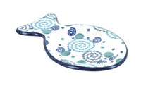 Polish Pottery Bubbles Fish Spoon Rest