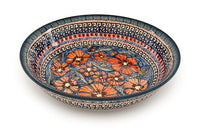 Jungle Flower Large Salad Bowl Polish Pottery