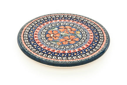 Jungle Flower Trivet Polish Pottery