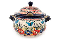 Floral Butterfly Soup Tureen Polish Pottery