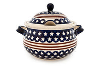 Stars & Stripes Soup Tureen Polish Pottery