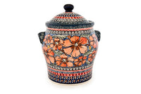 Jungle Flower Large Canister Polish Pottery