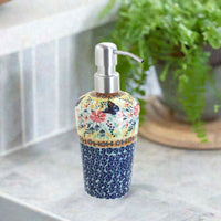 Blue Butterfly Soap Dispenser Polish Pottery
