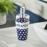 Blue Violet Soap Dispenser Polish Pottery