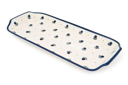 Blueberry Bread Tray Polish Pottery
