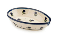 Blueberry Small Spoon Rest Polish Pottery