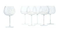 Polish Pottery Large Opal Confetti Wine Goblet - Set of 6