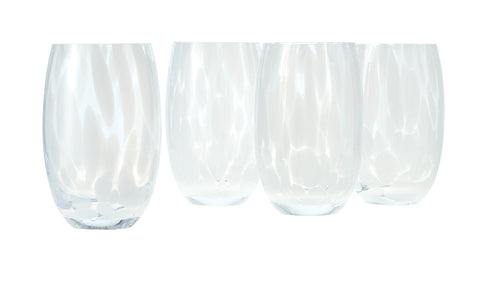 Polish Pottery Opal Confetti Water Glass Set