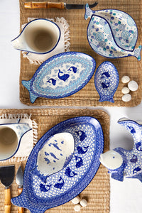 Mosaic Beach Medium Fish Dish Polish Pottery