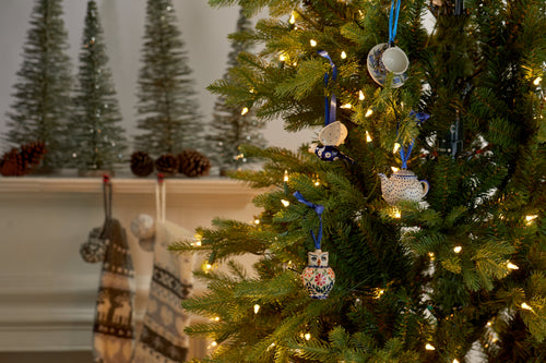 Dots Dove Ornament Polish Pottery