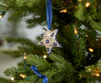 Festive Fir Star Ornament Polish Pottery