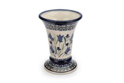 Blue Tulip Small Vase Polish Pottery