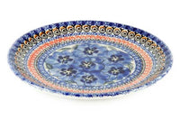 Blue Art Dessert Plate Polish Pottery