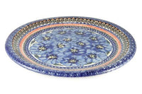 Blue Art Dinner Plate Polish Pottery