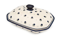 Blueberry Medium Covered Baker Polish Pottery